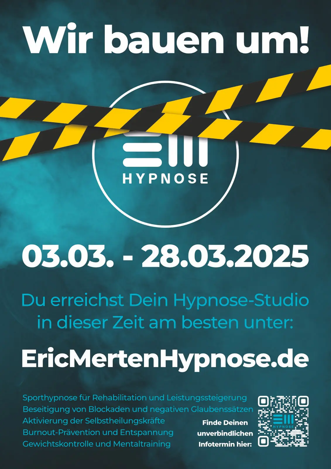 Umbau des Hypnosestudios im März 2025